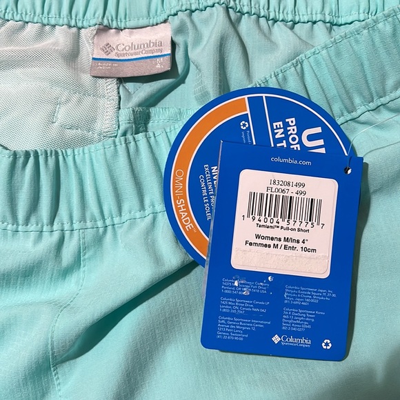 Columbia Women’s PFG Tamiami Pull-On Shorts Medium Gulf Stream Blue NWT - Picture 6 of 7